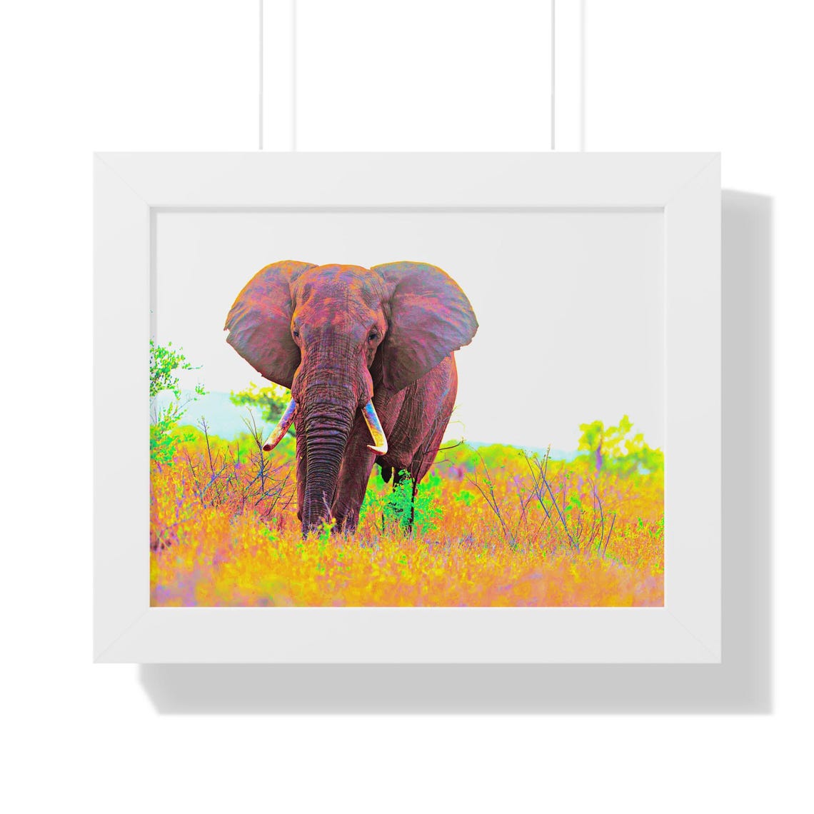 Colorful Elephant Safari Poster Vibrant Pop Art African Elephant - Image 3