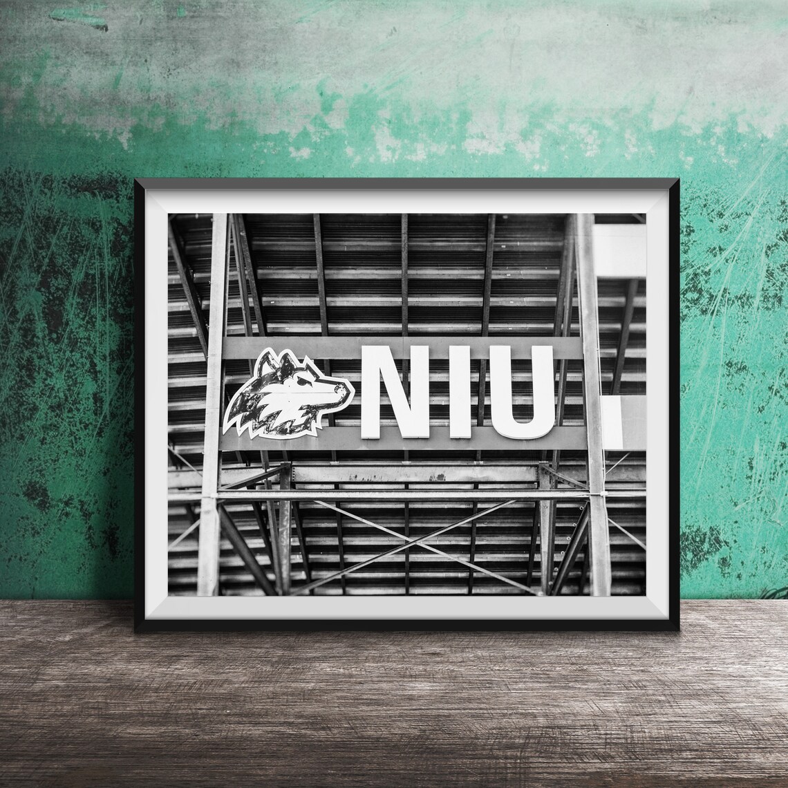 NIU Huskies Stadium Sign Northern Illinois University Sports Poster - Image 2