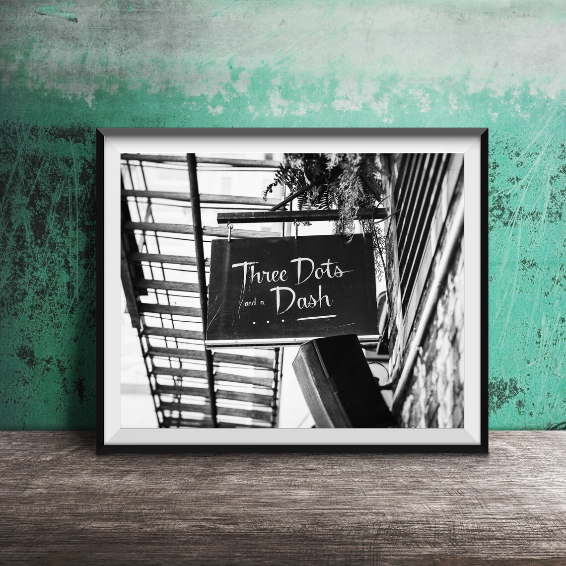 Three Dots and a Dash Tiki Bar Hanging Sign Chicago Nightlife Poster - Image 2