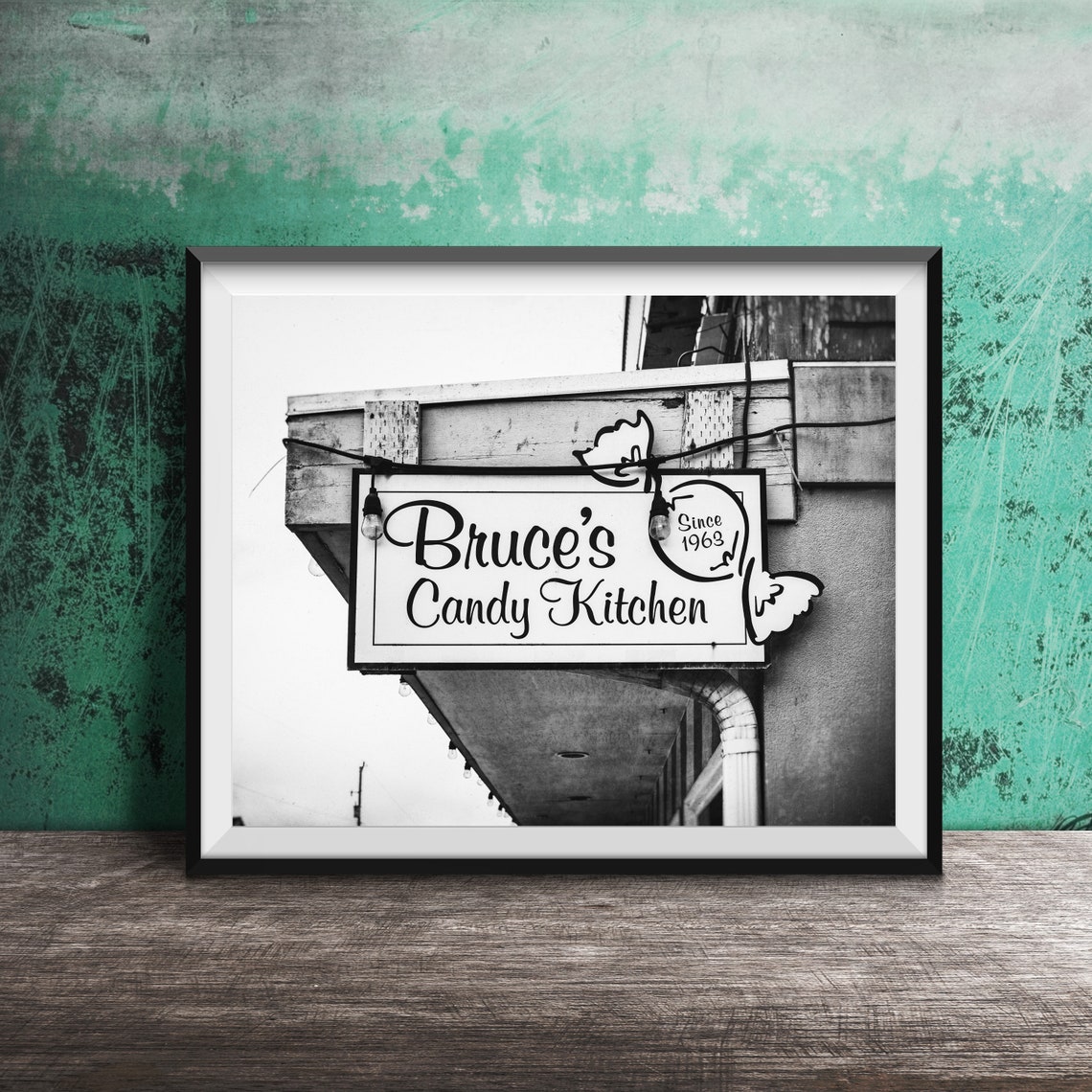 Bruce's Candy Kitchen Since 1963 Pink Storefront Sign Poster - Image 2