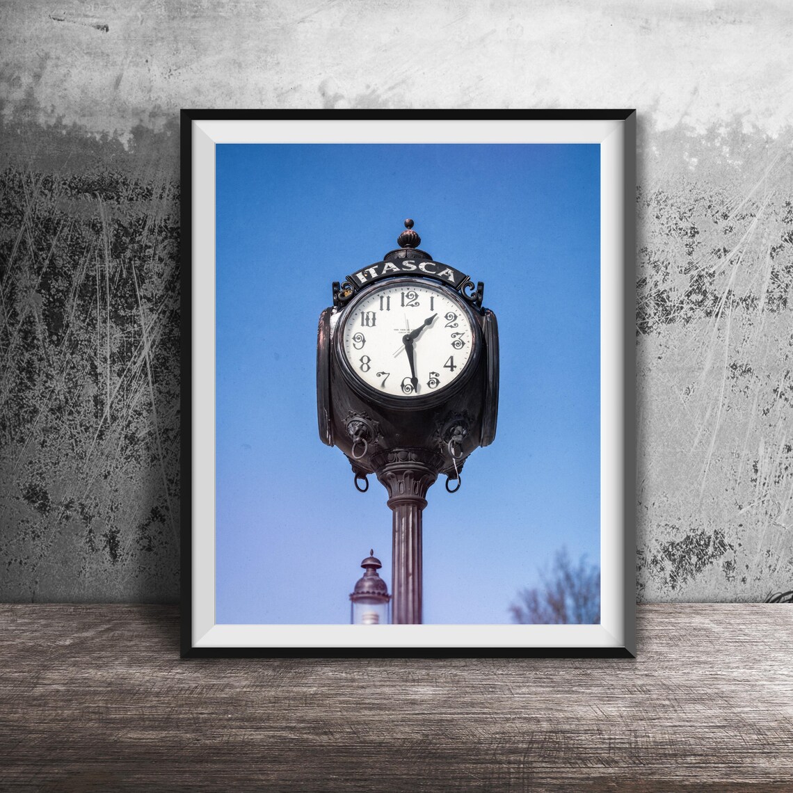 Itasca Illinois Town Clock, Chicagoland Photography