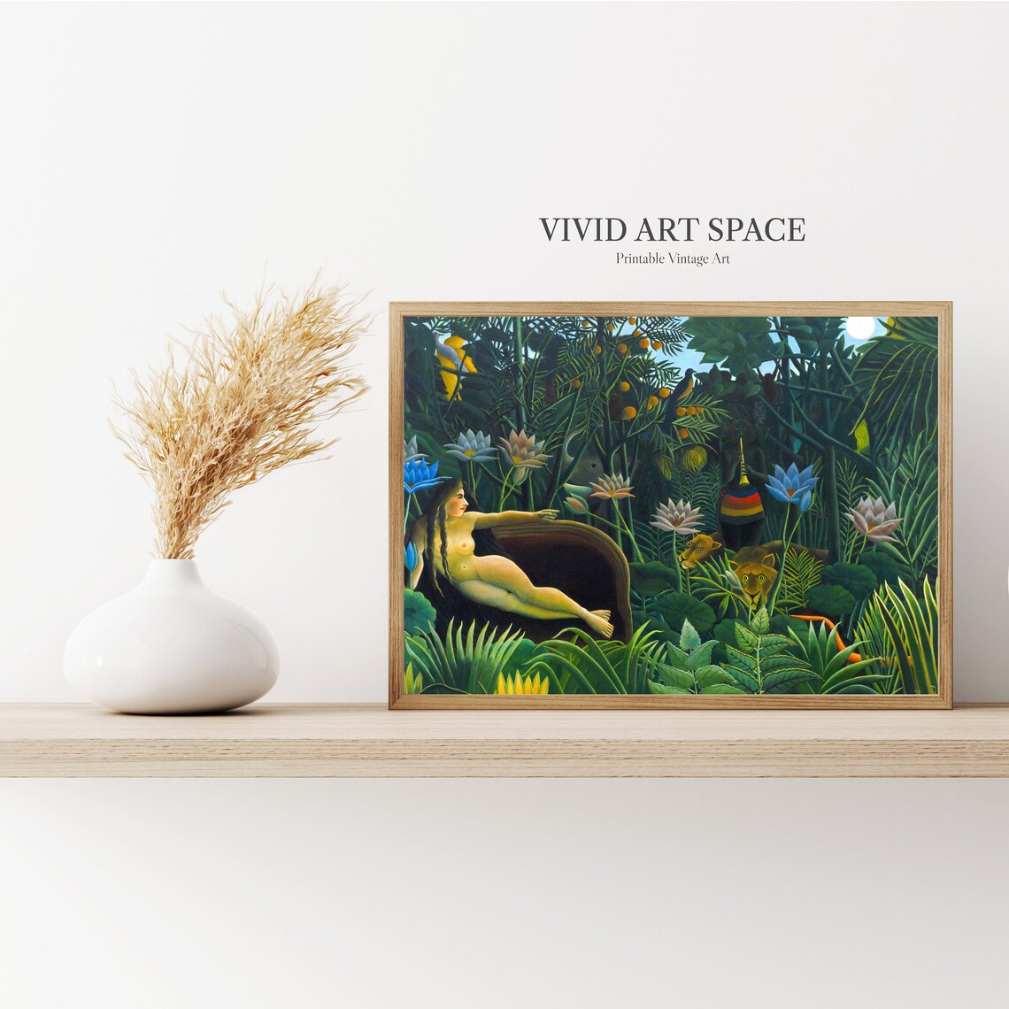 Henri Rousseau The Dream Tropical Jungle Art Print - Image 3