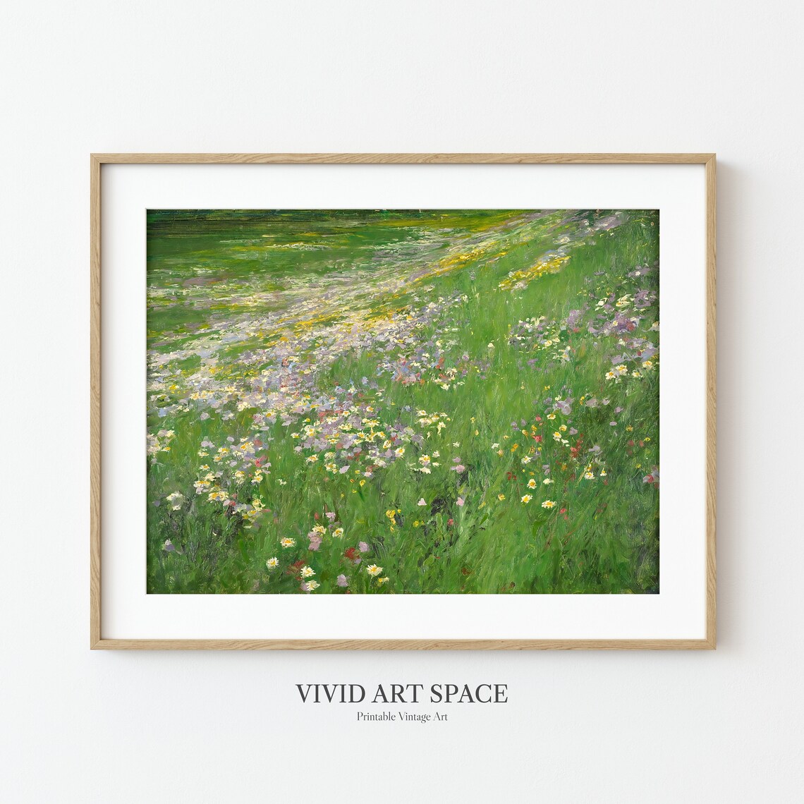 Wildflower Meadow Impressionist Blooming Summer Field Art Print