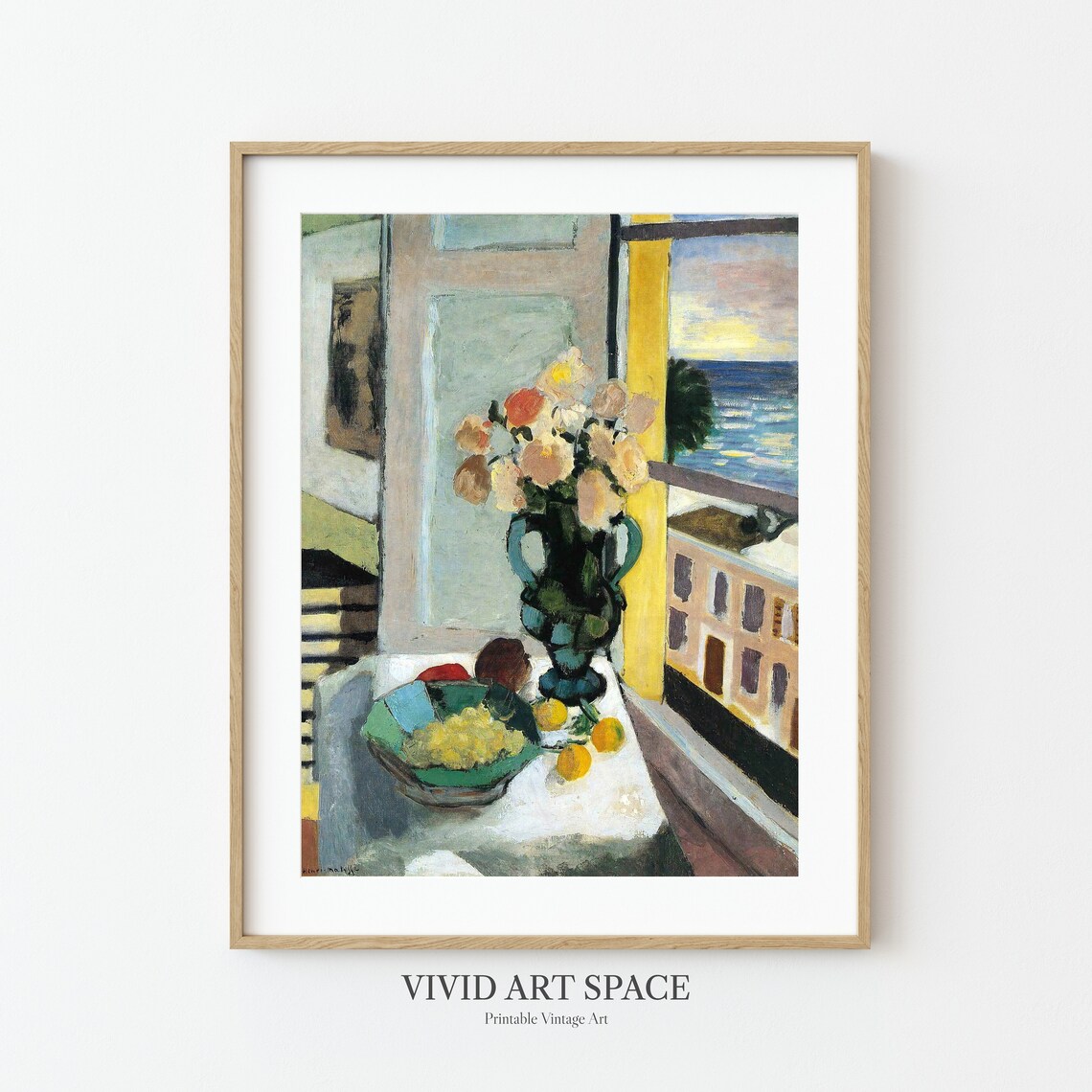 Matisse Flowers In Front Of A Window, Art Print - Image 3