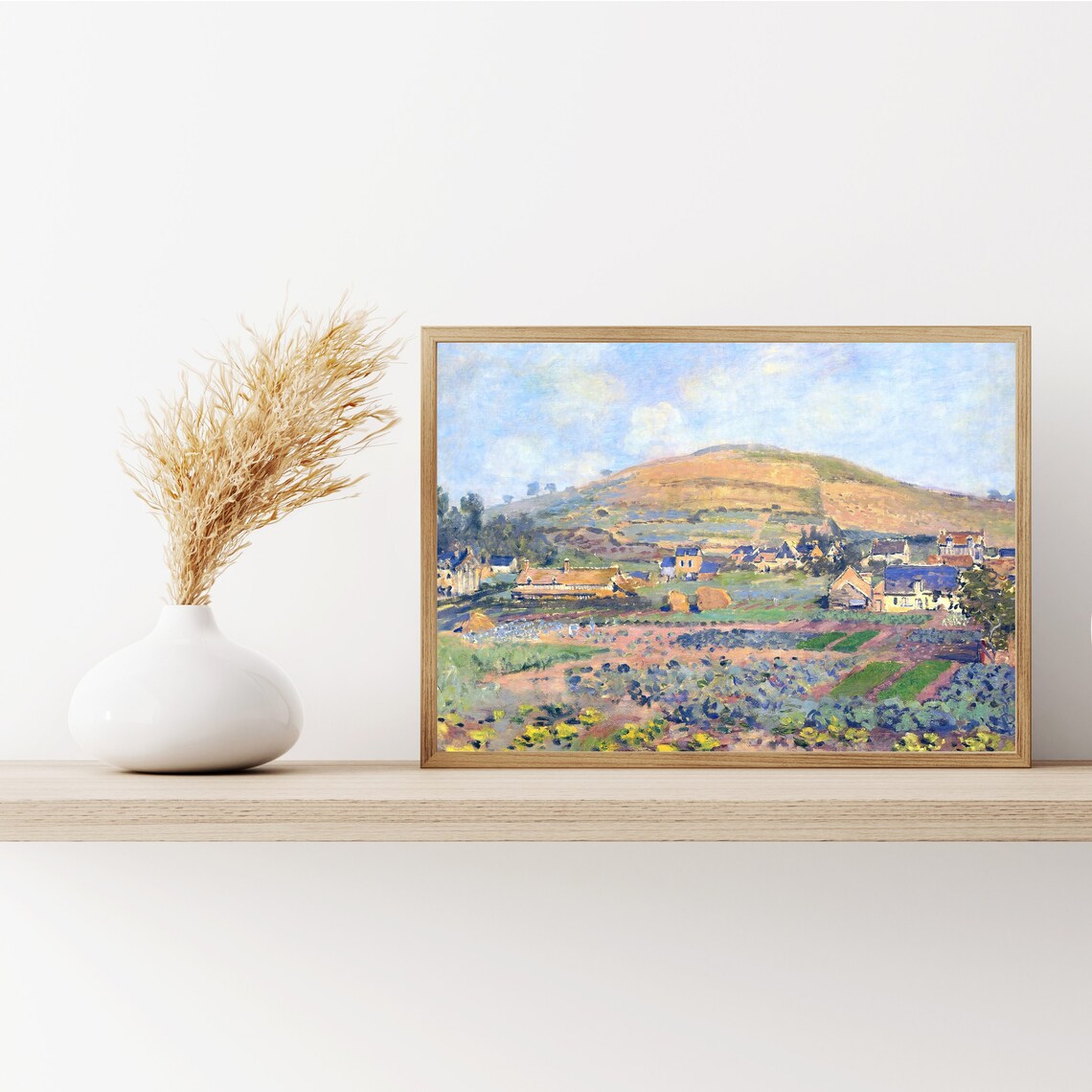 Monet-Inspired Rouen Mountain Spring Landscape Art Print - Image 3