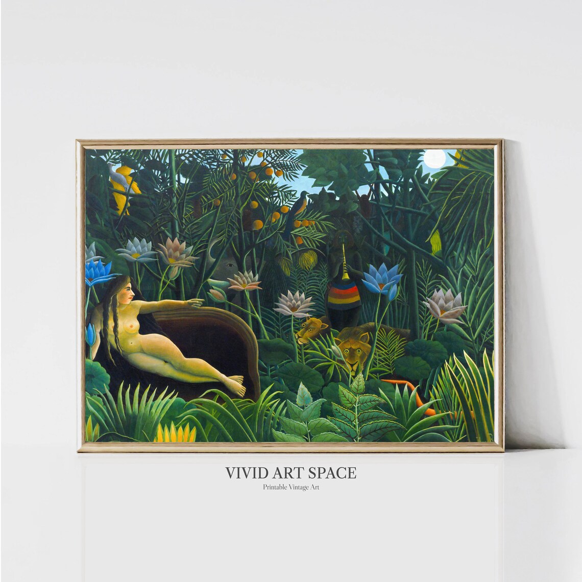 Henri Rousseau The Dream Tropical Jungle Art Print