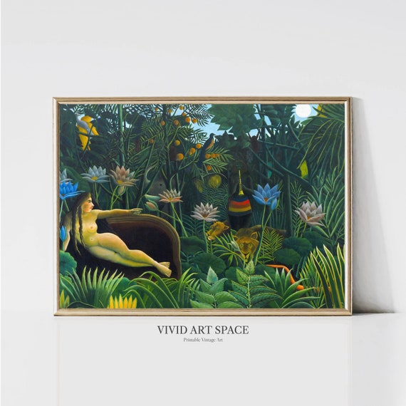 Henri Rousseau The Dream Tropical Jungle Art Print
