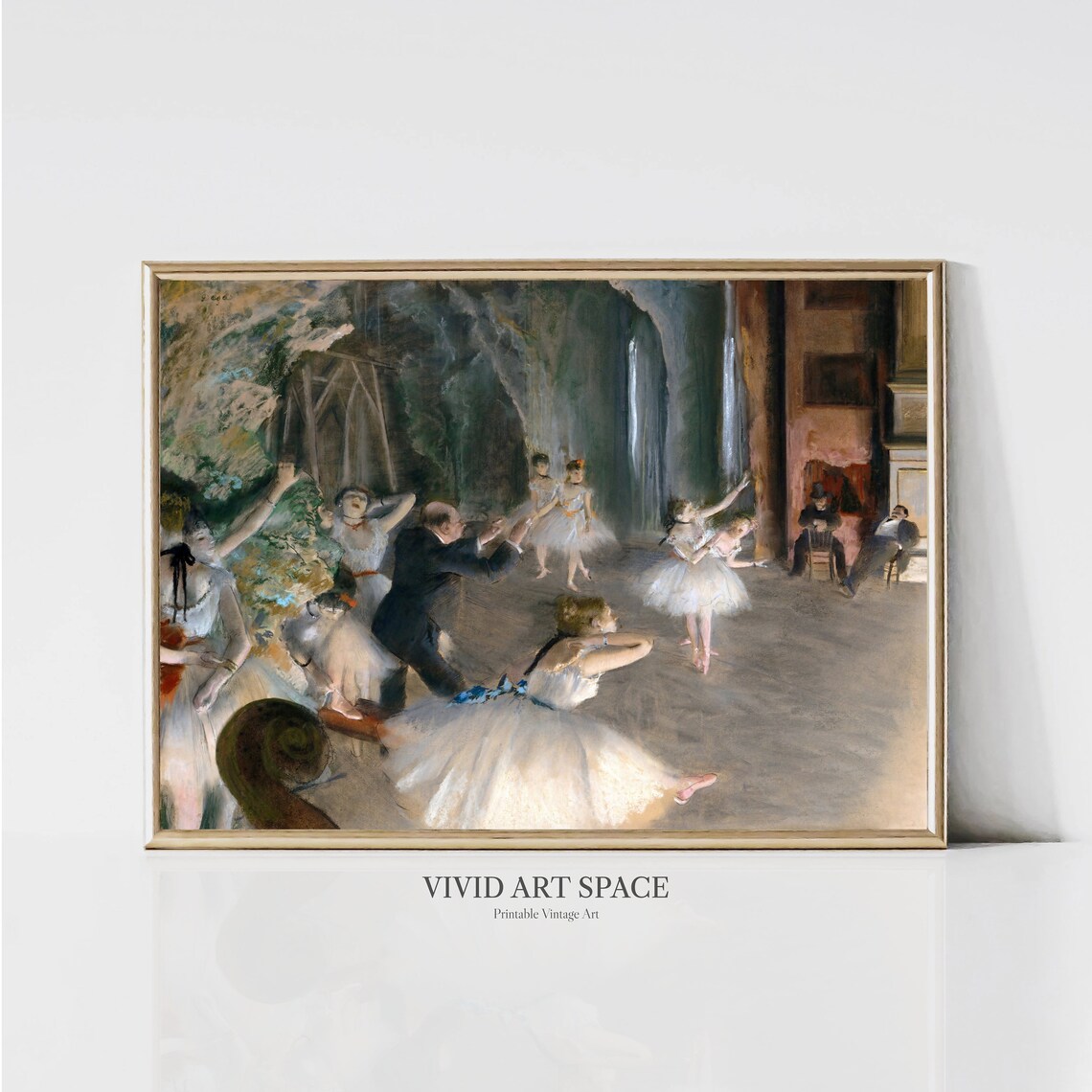 Edgar Degas Ballet Rehearsal Onstage Impressionist Print