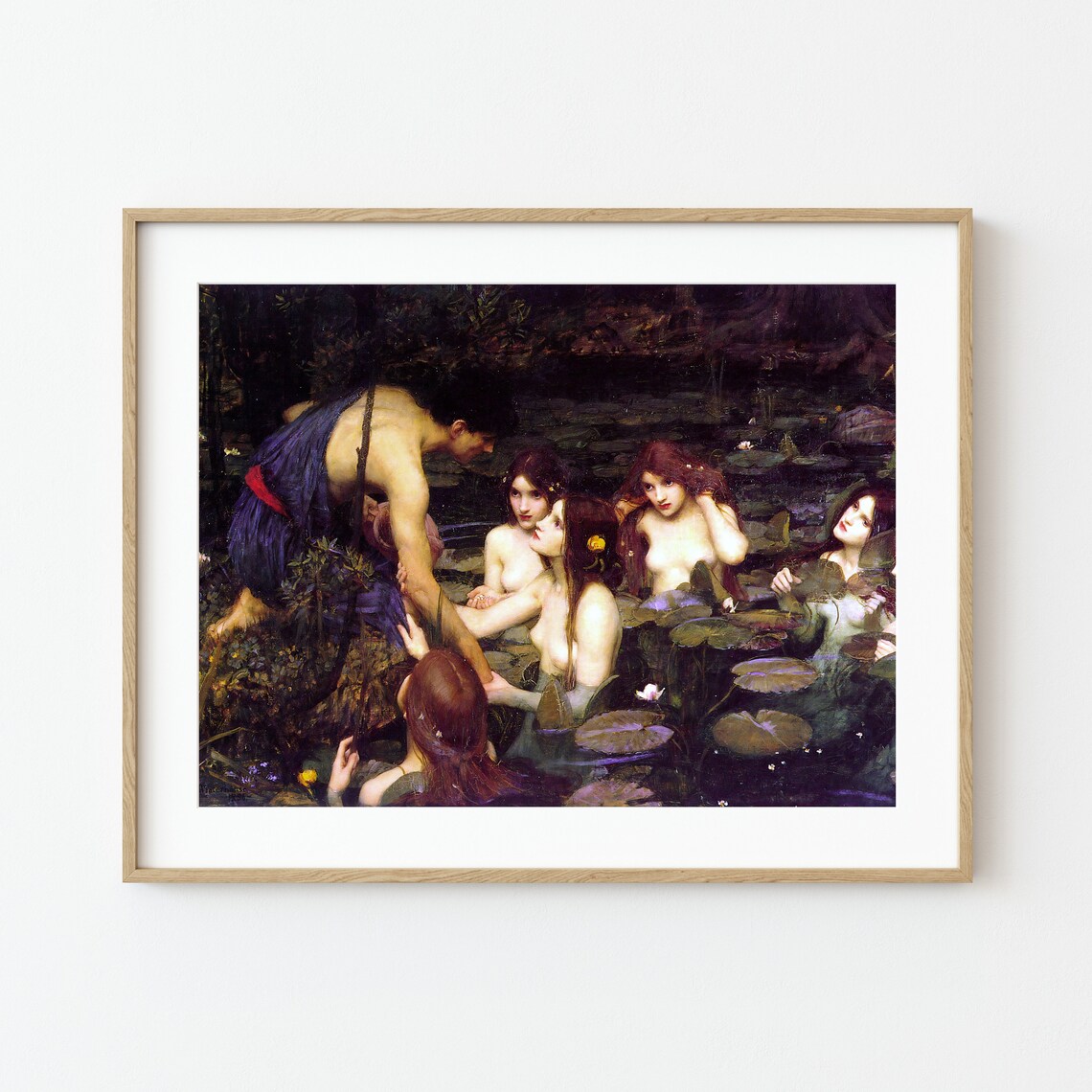 Hylas and Nymphs Pre-Raphaelite Art Print - Image 3