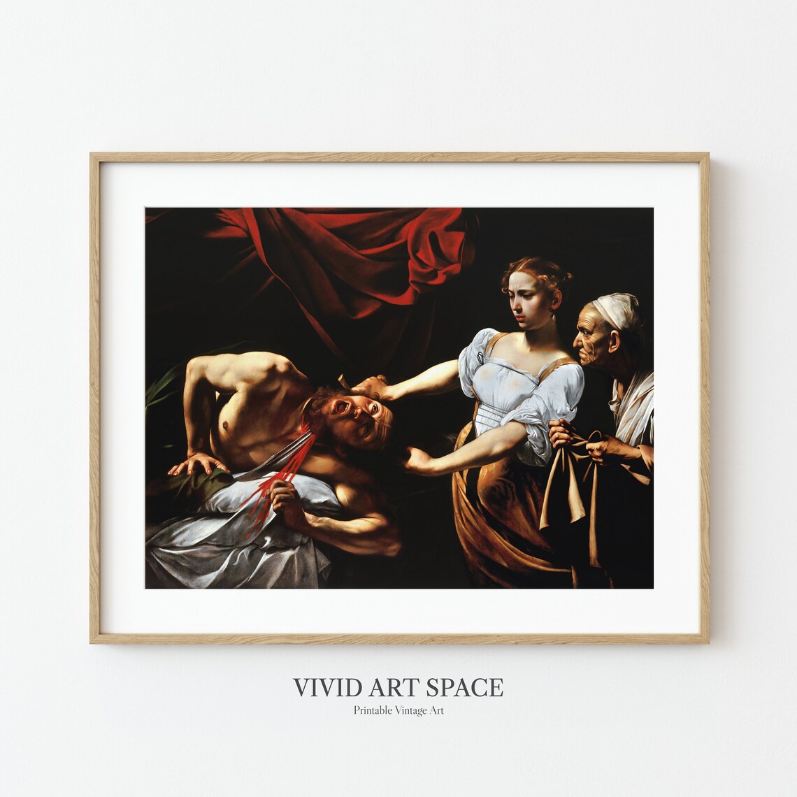 Judith Beheading Holofernes Caravaggio Art Print - Image 2