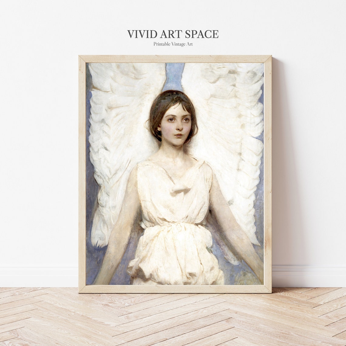 Abbott Thayer Angel With White Wings Vintage Portrait Art Print - Image 3