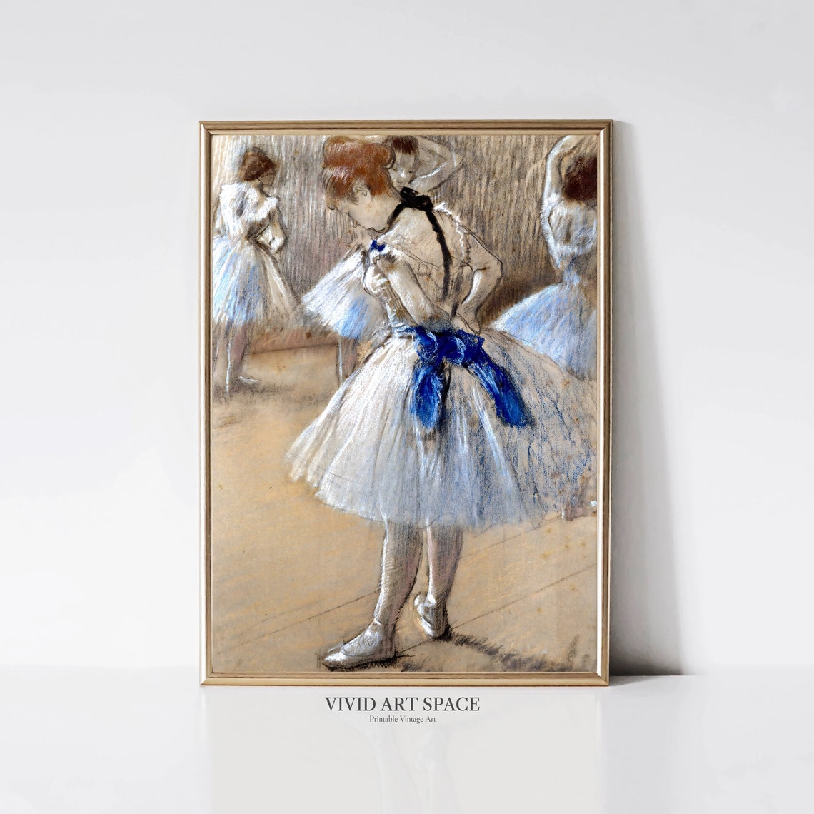 Edgar Degas Ballerina Adjusting Her Slipper Impressionist Art Print