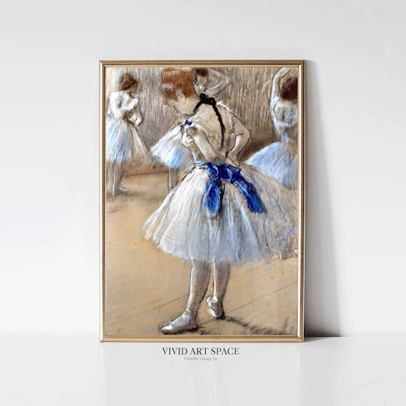 Edgar Degas Ballerina Adjusting Her Slipper Impressionist Art Print