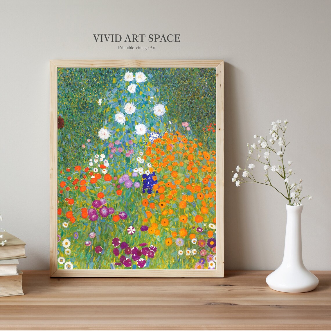 Gustav Klimt Flower Garden Vintage Art Print - Image 2