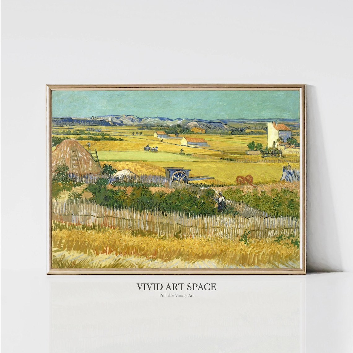 Van Gogh The Harvest Golden Wheat Field Provence Painting Poster