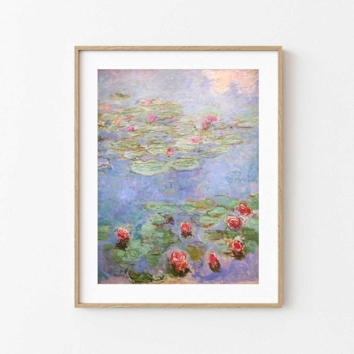 Monet Water Lilies Impressionist Garden Print - Image 3