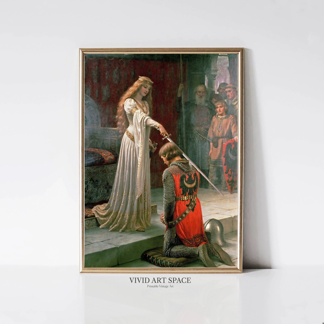 The Accolade Pre-Raphaelite Vintage Portrait Print