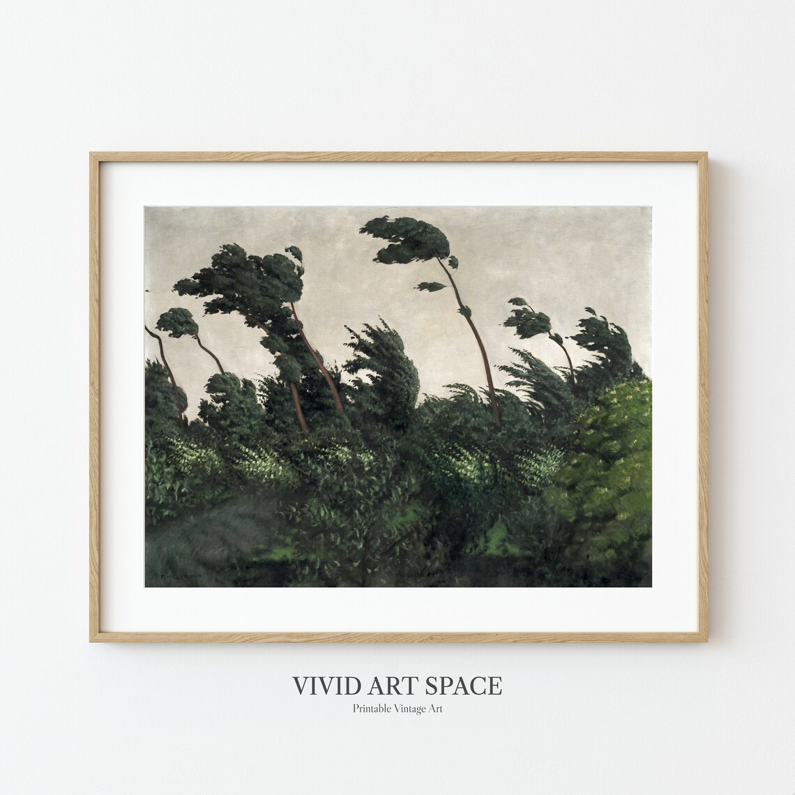 The Wind Vintage Landscape Art Print, Rustic Farmhouse - Image 3