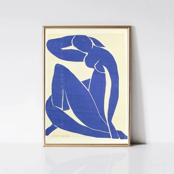 Henri Matisse Blue Nude II Ultramarine Cut-Out Modern Art Print