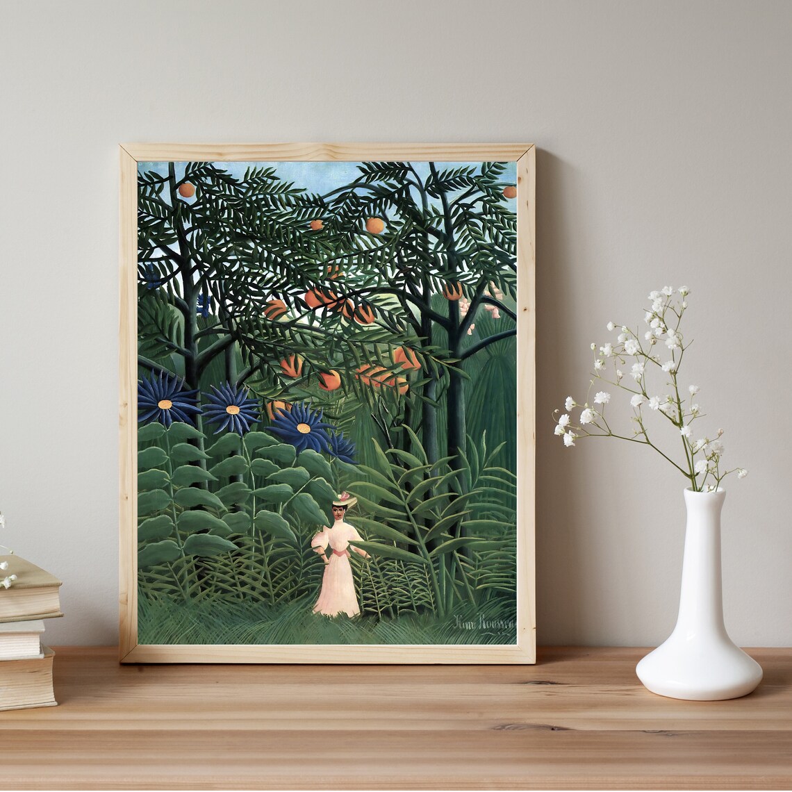 Henri Rousseau Woman Walking in Forest Art Print - Image 2