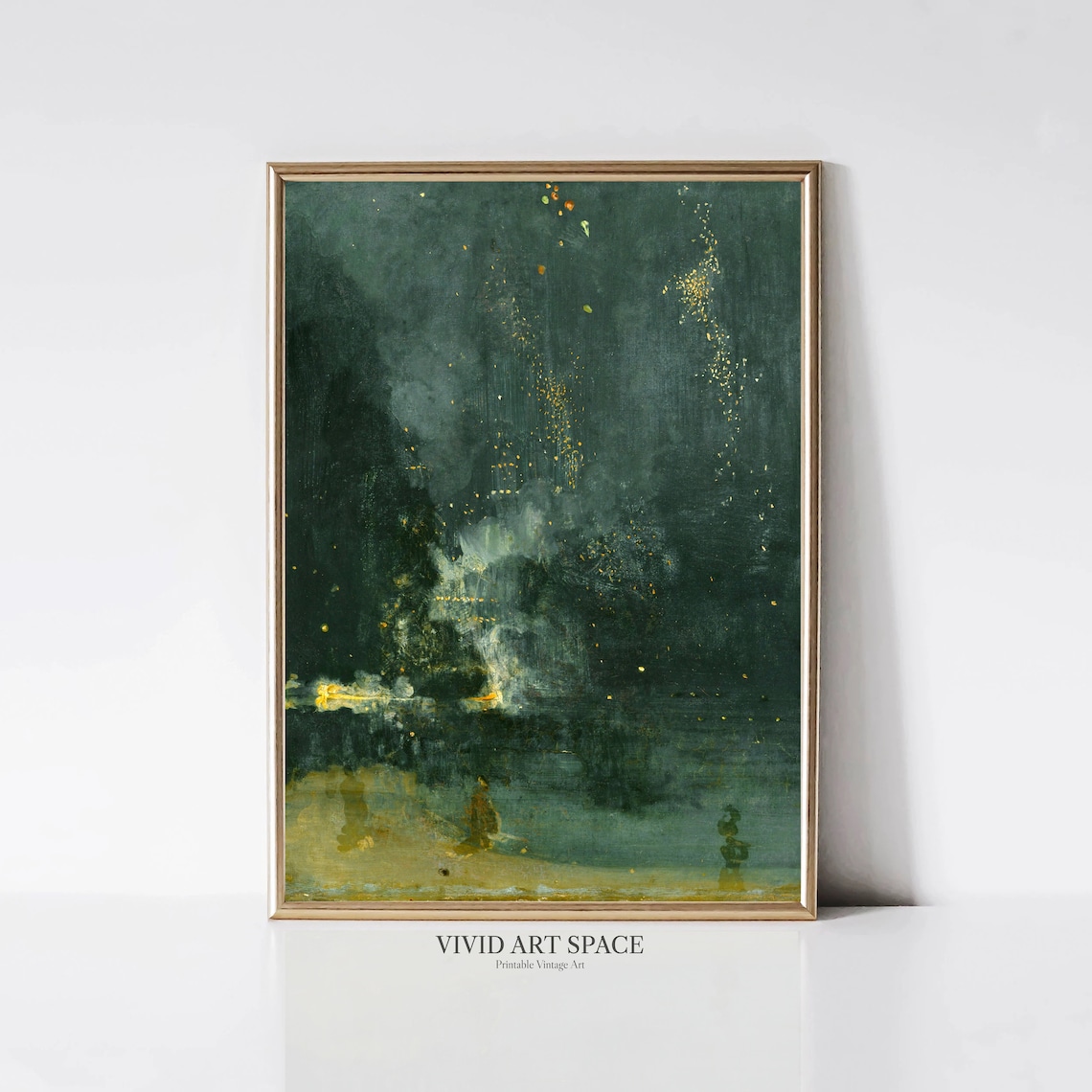 Nocturne In Black And Gold Falling Rocket Art Print