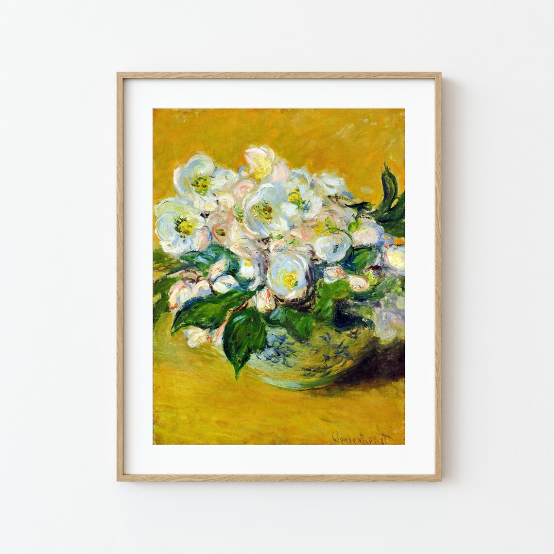 Claude Monet Christmas Roses, Vintage Floral Art Print - Image 3