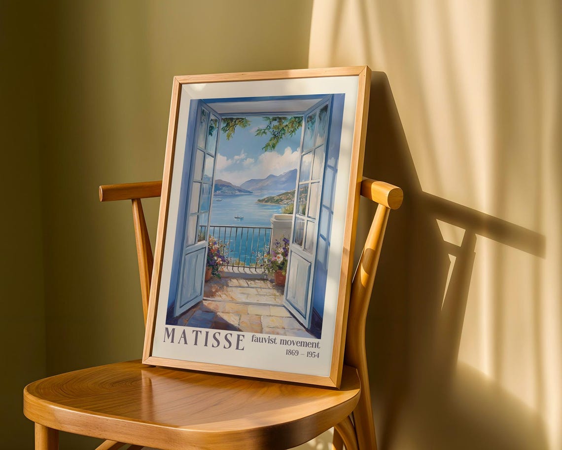 Open Window Mediterranean Fauvism Wall Art Print - Image 2