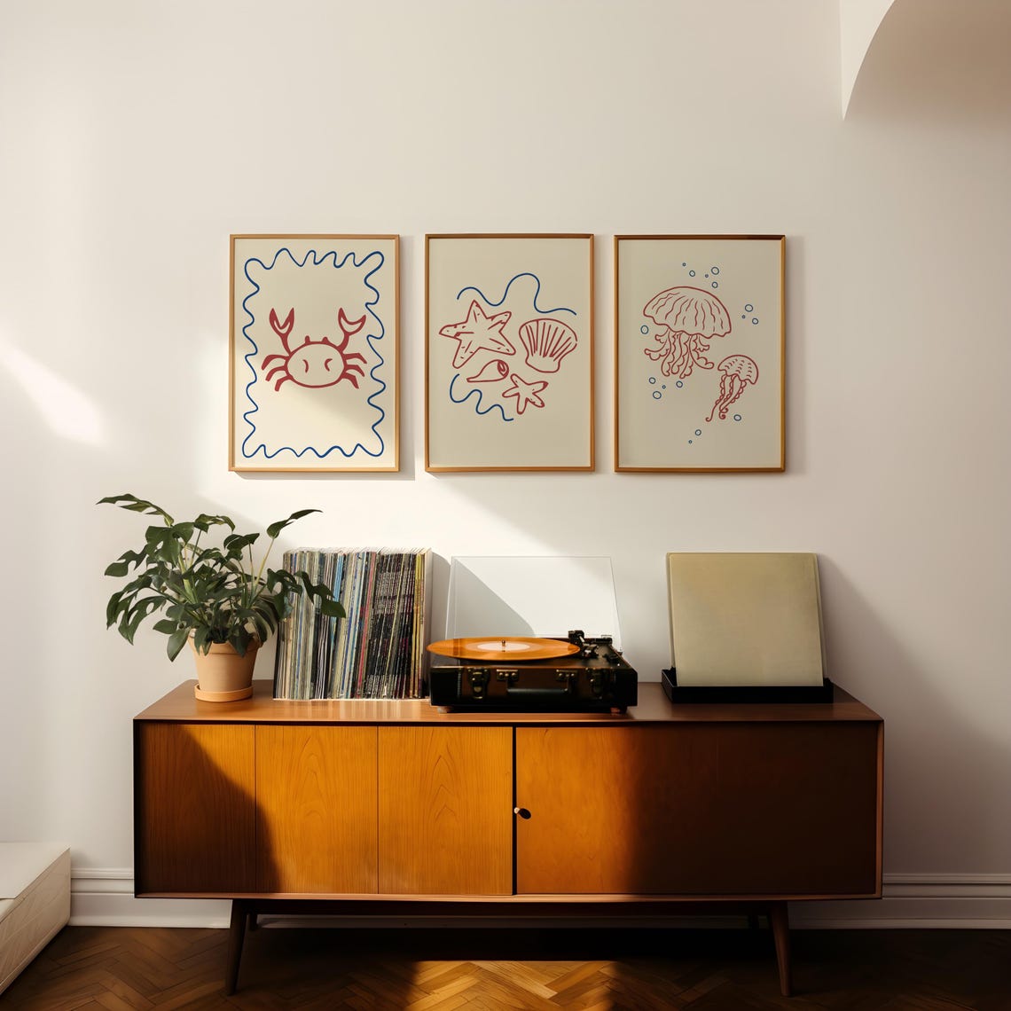 Crab Print, Minimalist Nautical Kitchen Poster - Image 2