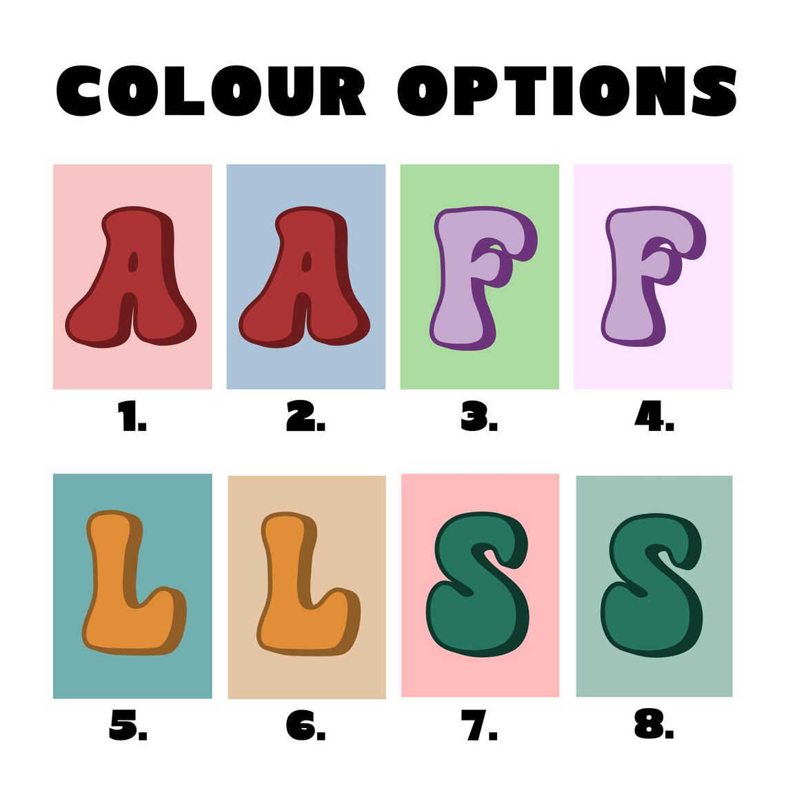 Personalised Colourful Initial Print, Retro Letter Art - Image 3