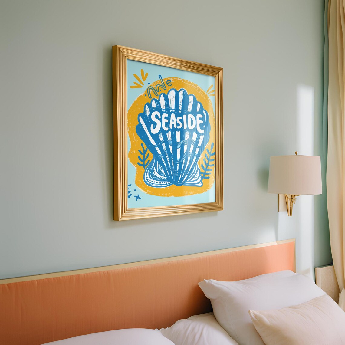Seaside Modern Abstract Seashell Coastal Art Print - Image 4