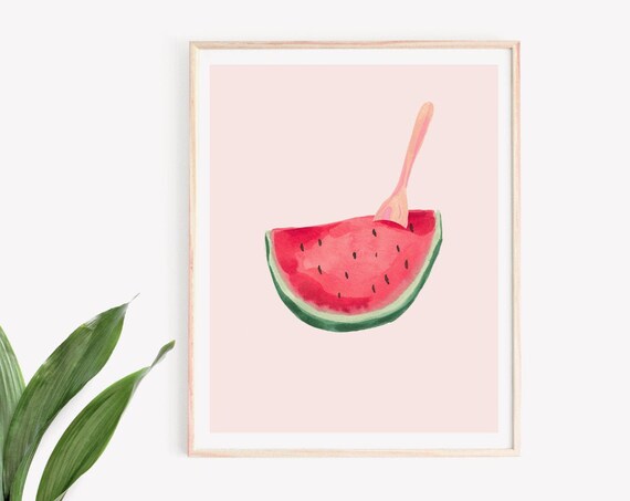 Watermelon Art Print, Sabina Fenn Illustration