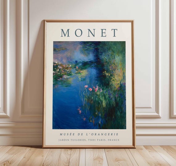 Claude Monet Poster Print Botanical Floral Decor Vintage Home Nature Art Water Lilies