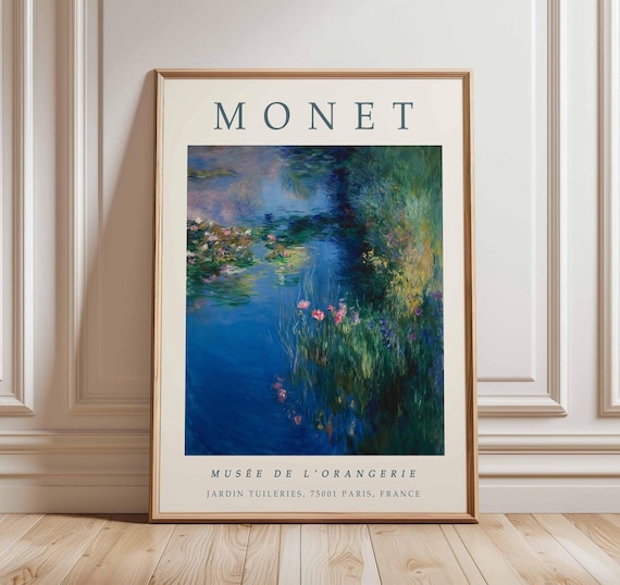 Claude Monet Water Lily Pond Impressionist Museum Art Exhibition Poster