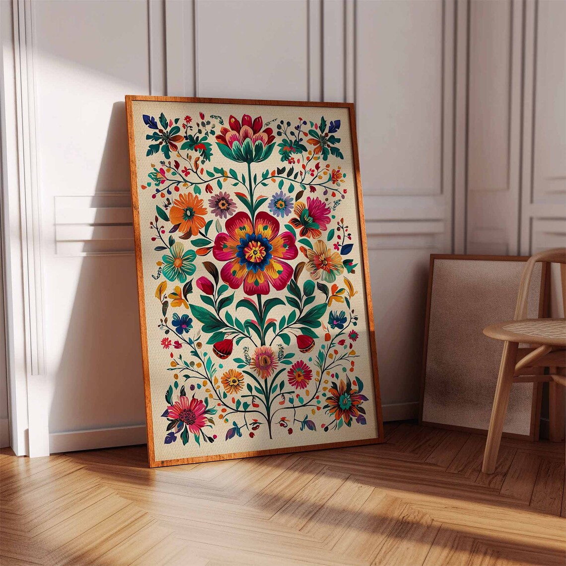 Vintage Mexican Floral Art Print, Latin Decor - Image 3