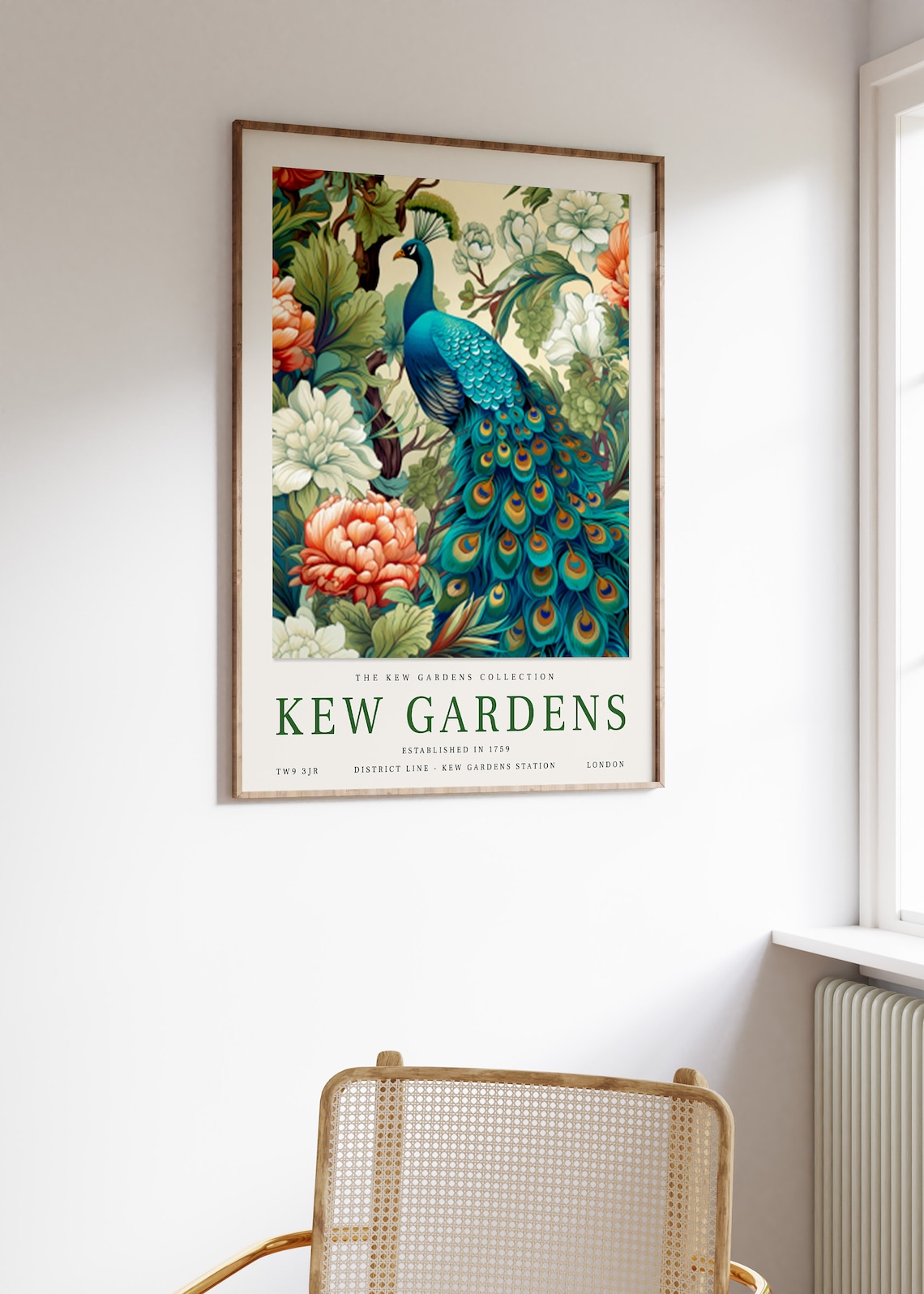 William Morris Peacock Print, Vintage Floral Art - Image 3