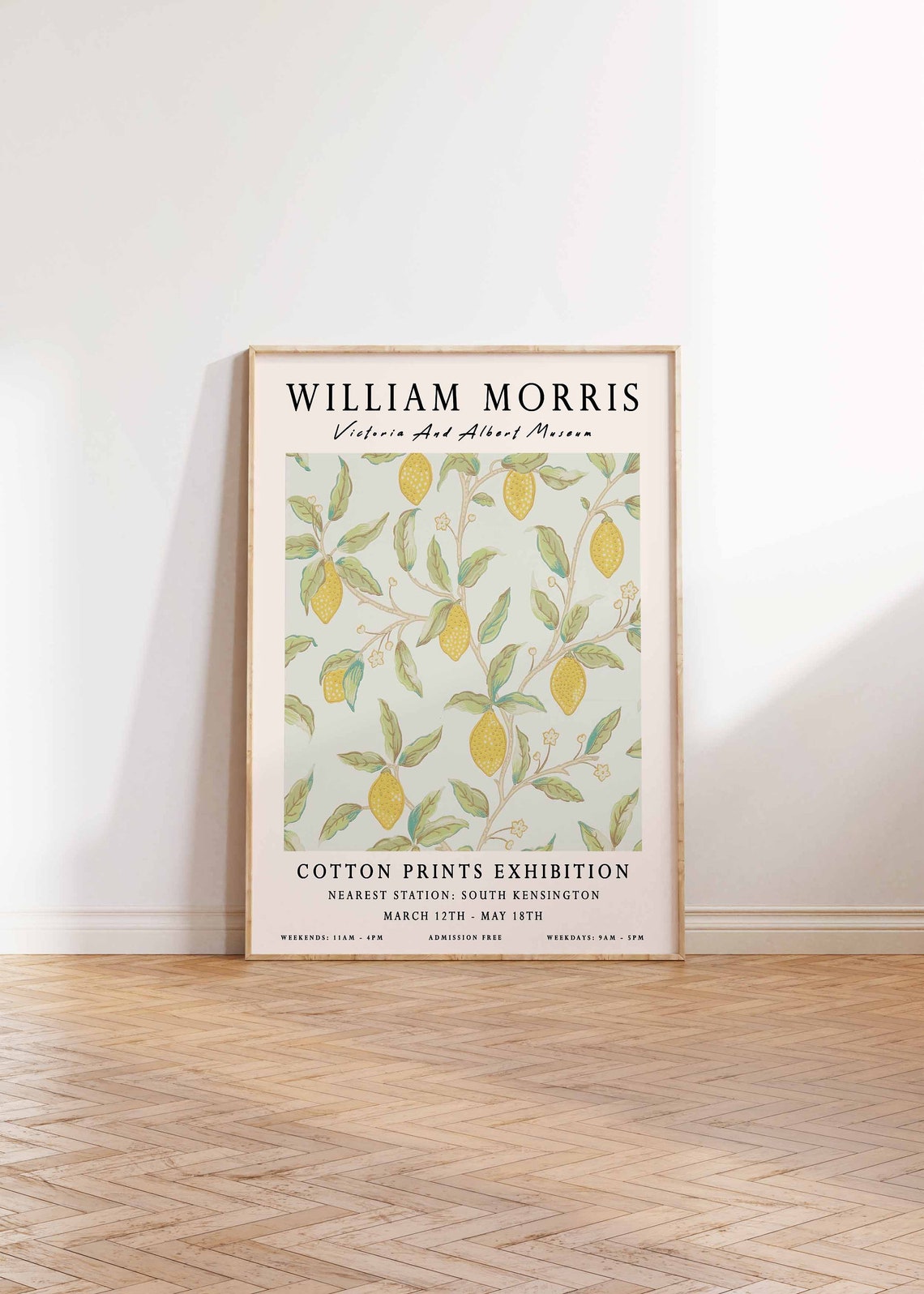 William Morris Lemon Pattern Victoria Albert Museum Exhibition Poster - Image 2