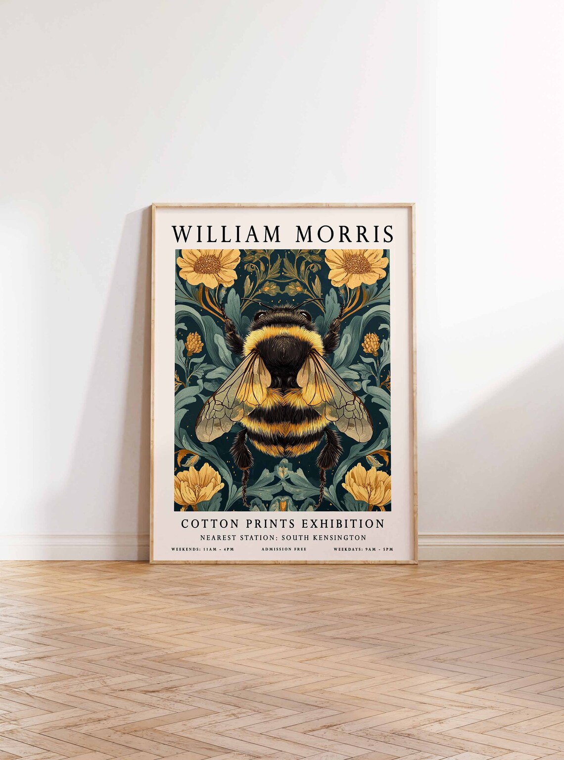 William Morris Bumble Bee Botanical Poster - Image 2