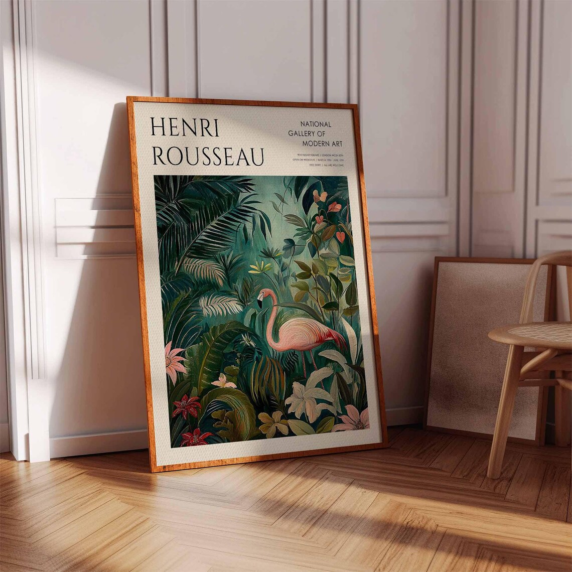 Henri Rousseau Flamingo Among Red Lilies Dark Jungle Exhibition Poster - Image 2