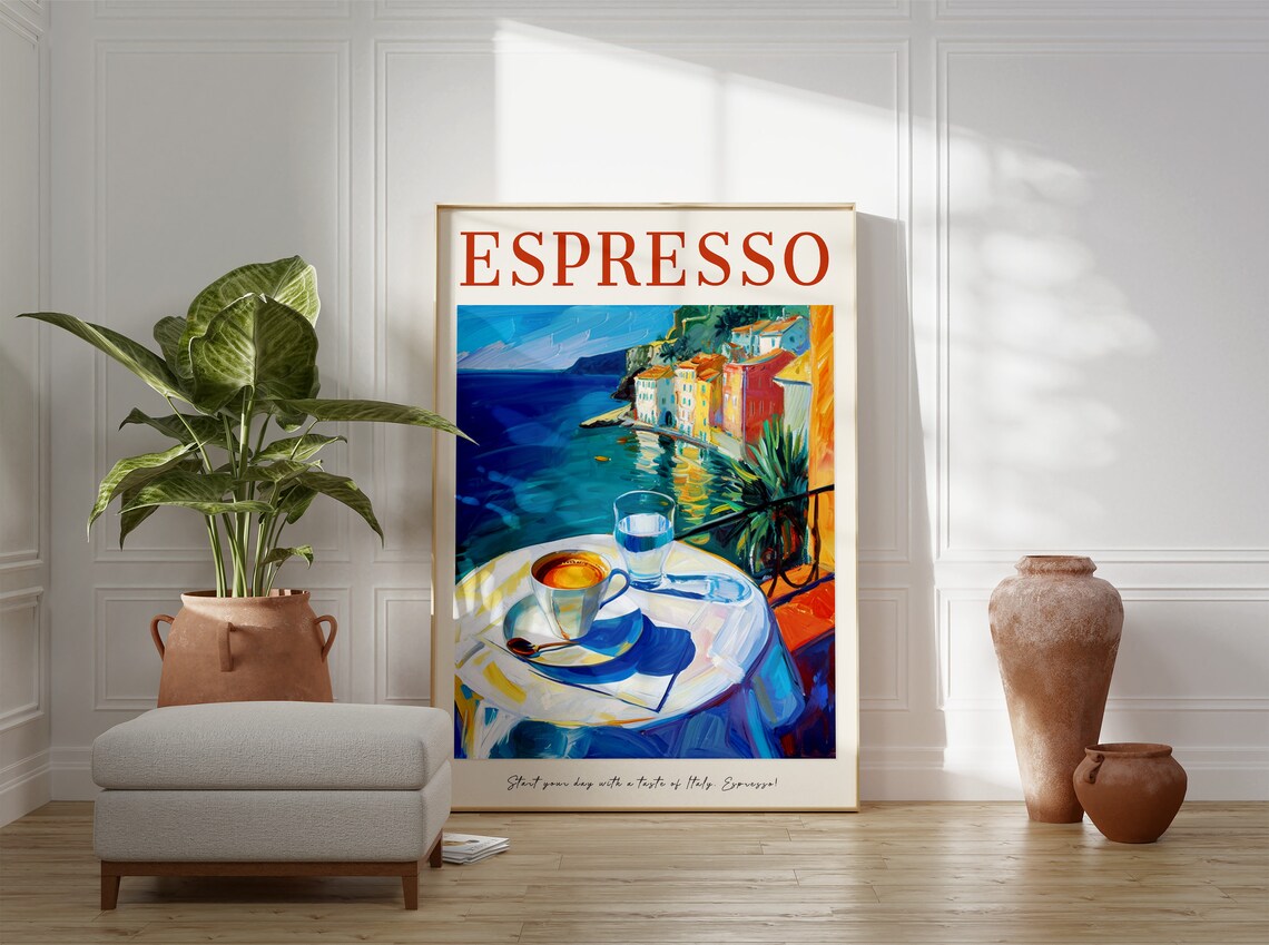 Vintage Italian Espresso Kitchen Art Print - Image 3