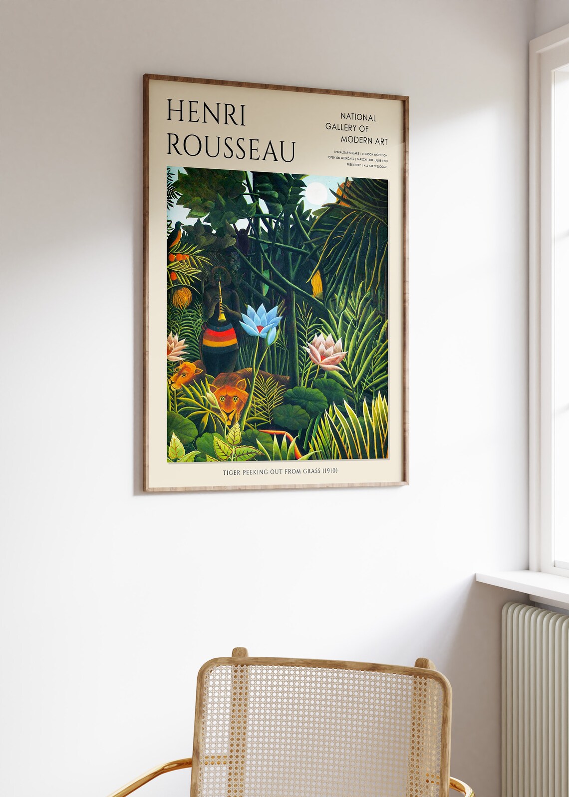 Henri Rousseau Tiger Peeking Out Art Print - Image 2