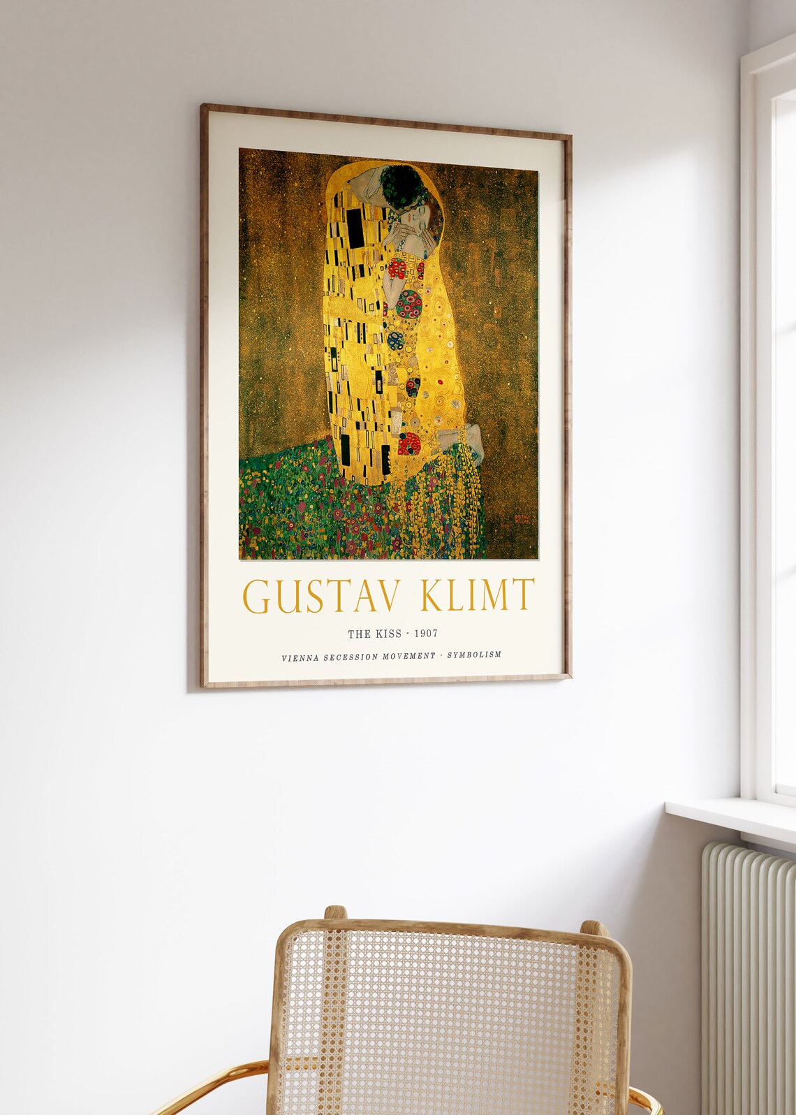 Gustav Klimt The Kiss 1907 Art Nouveau Vintage Art Sunny Poster - Image 2