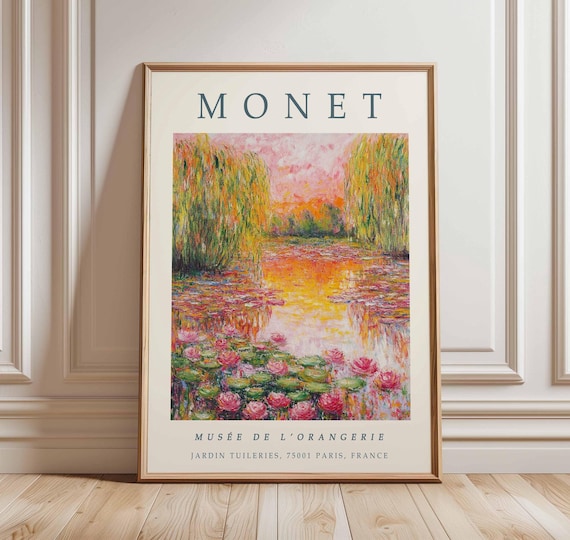 Claude Monet Botanical Floral Vintage Wall Art Print