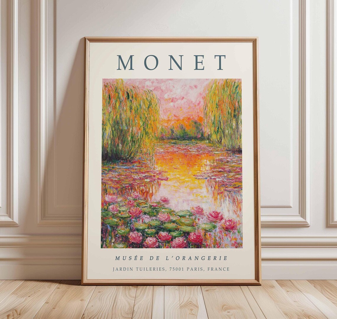 Claude Monet Botanical Floral Vintage Wall Art Print