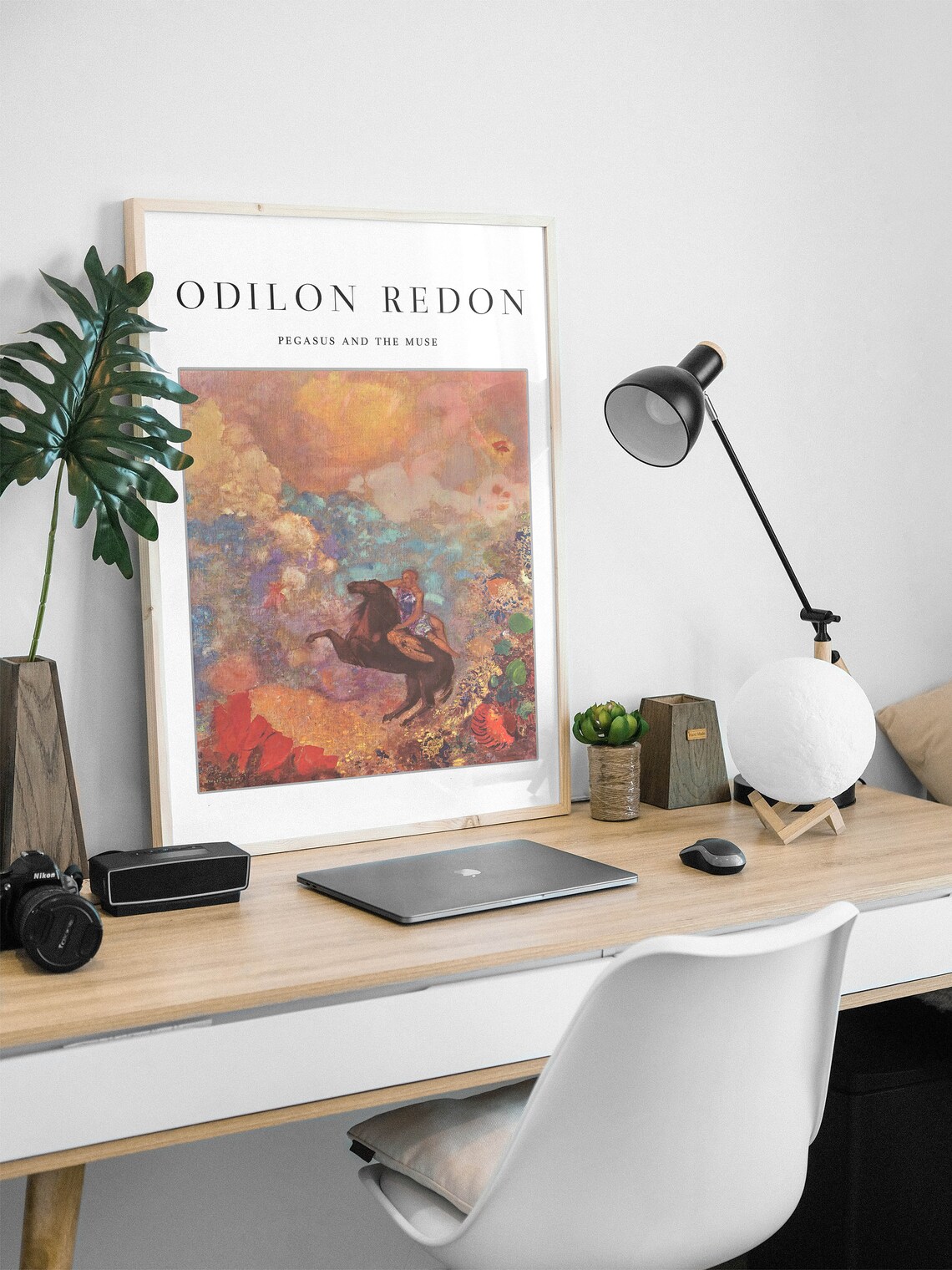 Odilon Redon Pegasus And The Muse Art Print - Image 2