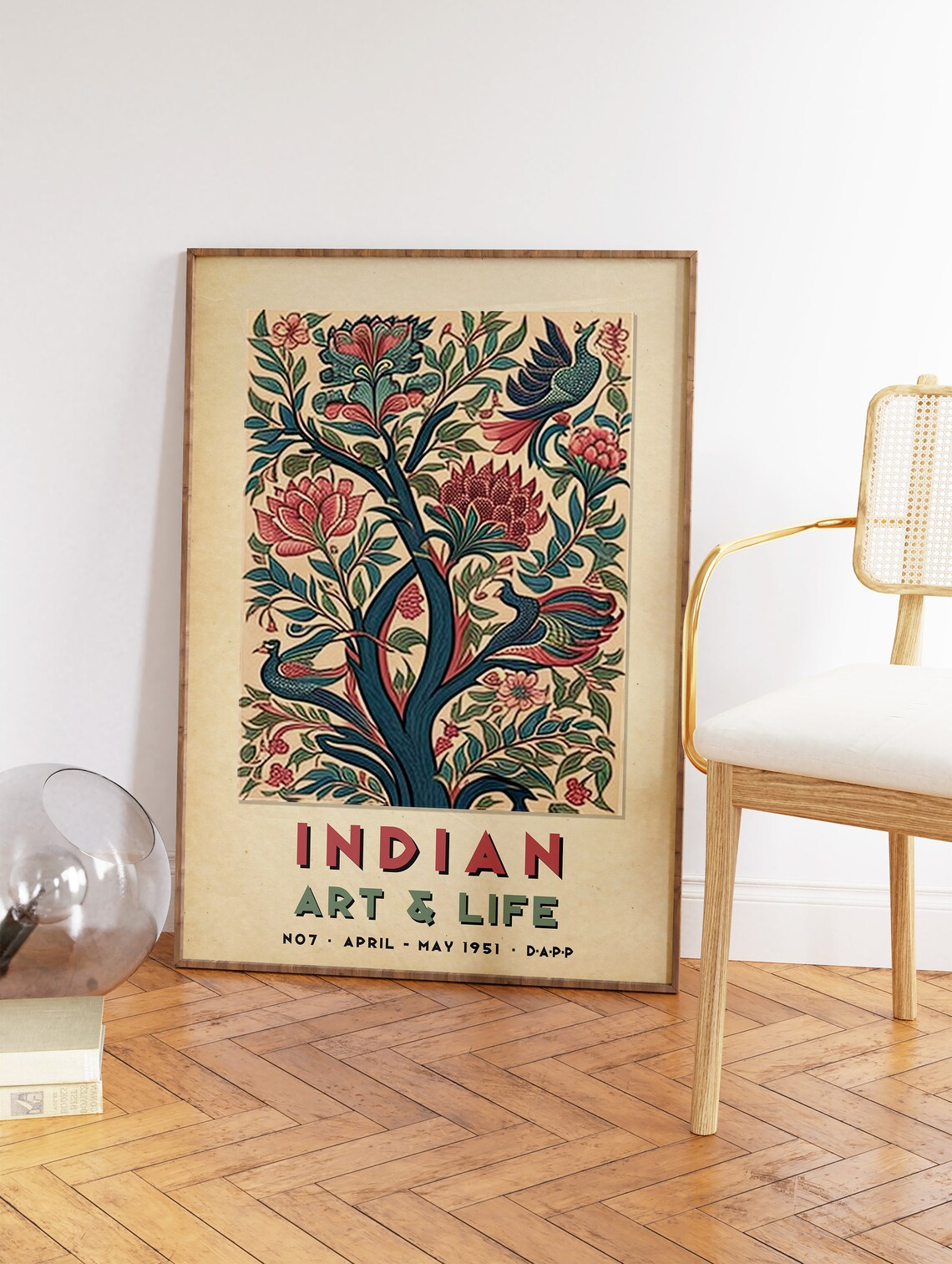 Indian Floral Exhibition Art Print, Vintage Pichwai - Image 2