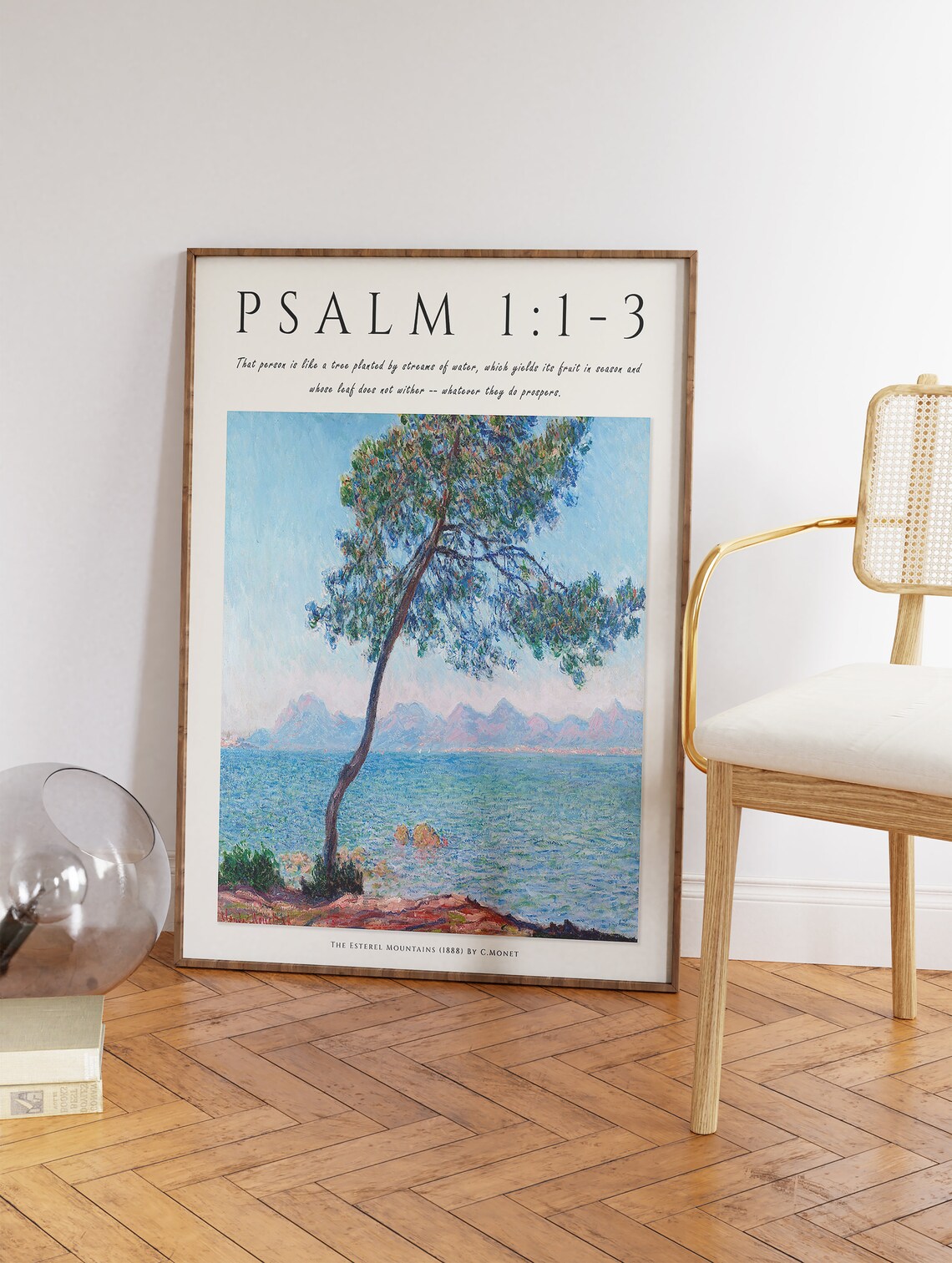 Bible Verse Esterel Mountains Monet-Inspired Art Print - Image 3