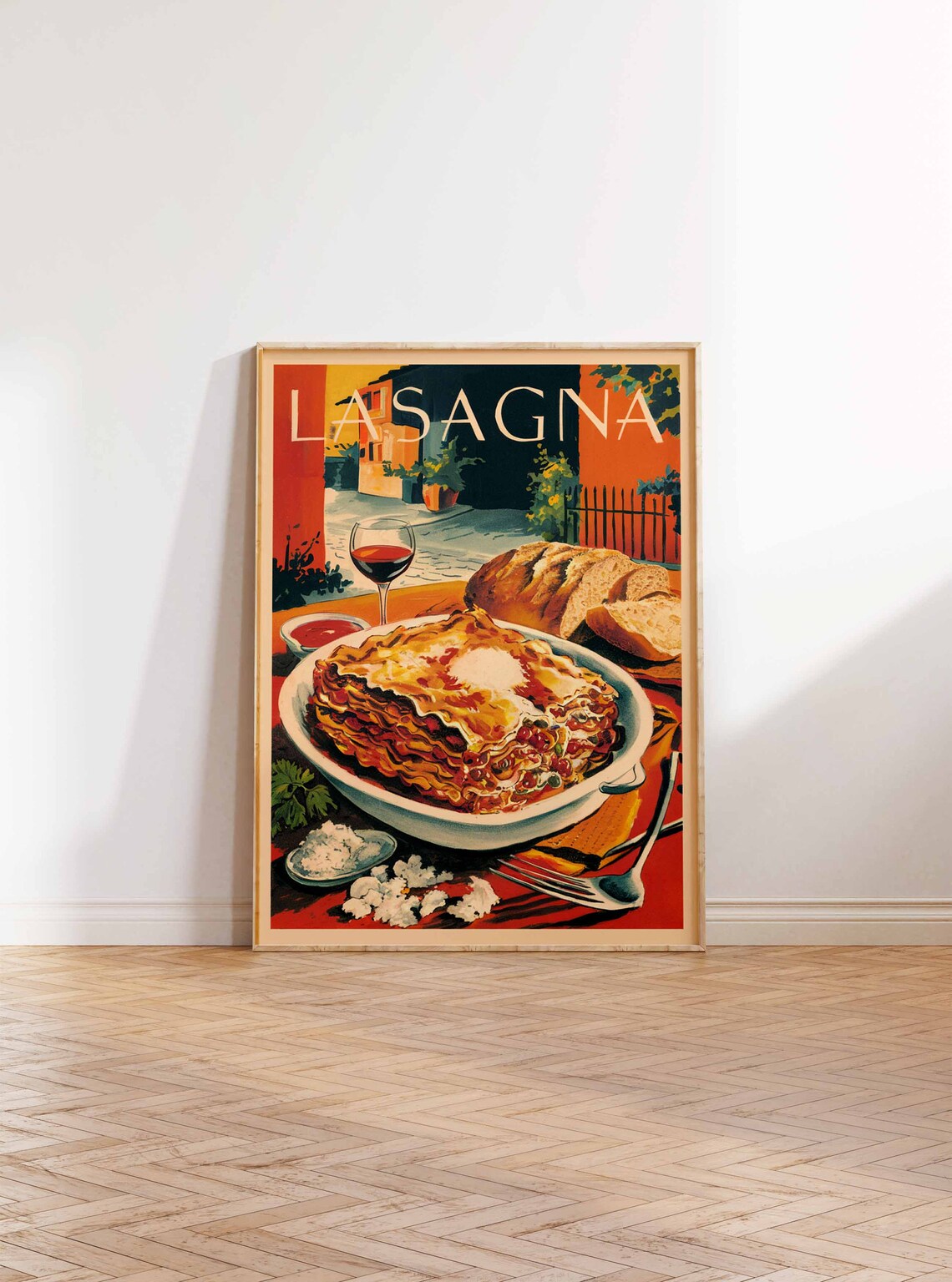 Lasagna Italian Cuisine Poster, Kitchen Decor - Image 2