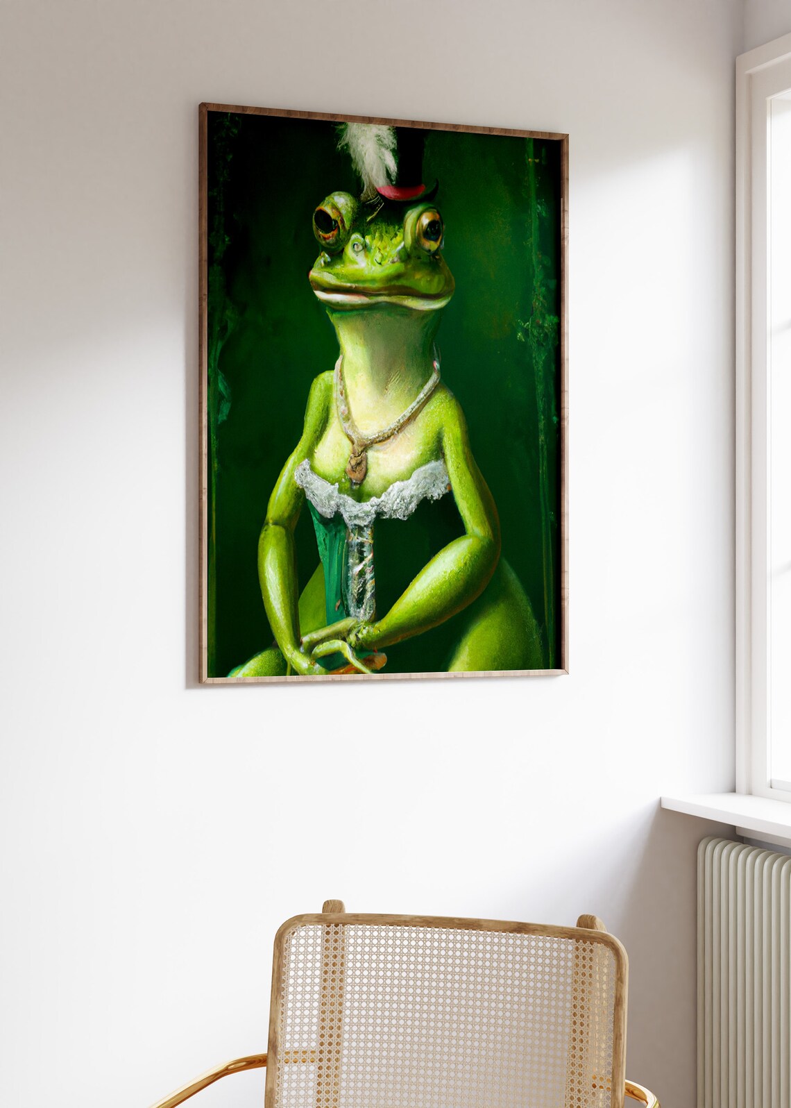 Vintage Frog Portrait, Renaissance Style Art Print - Image 2