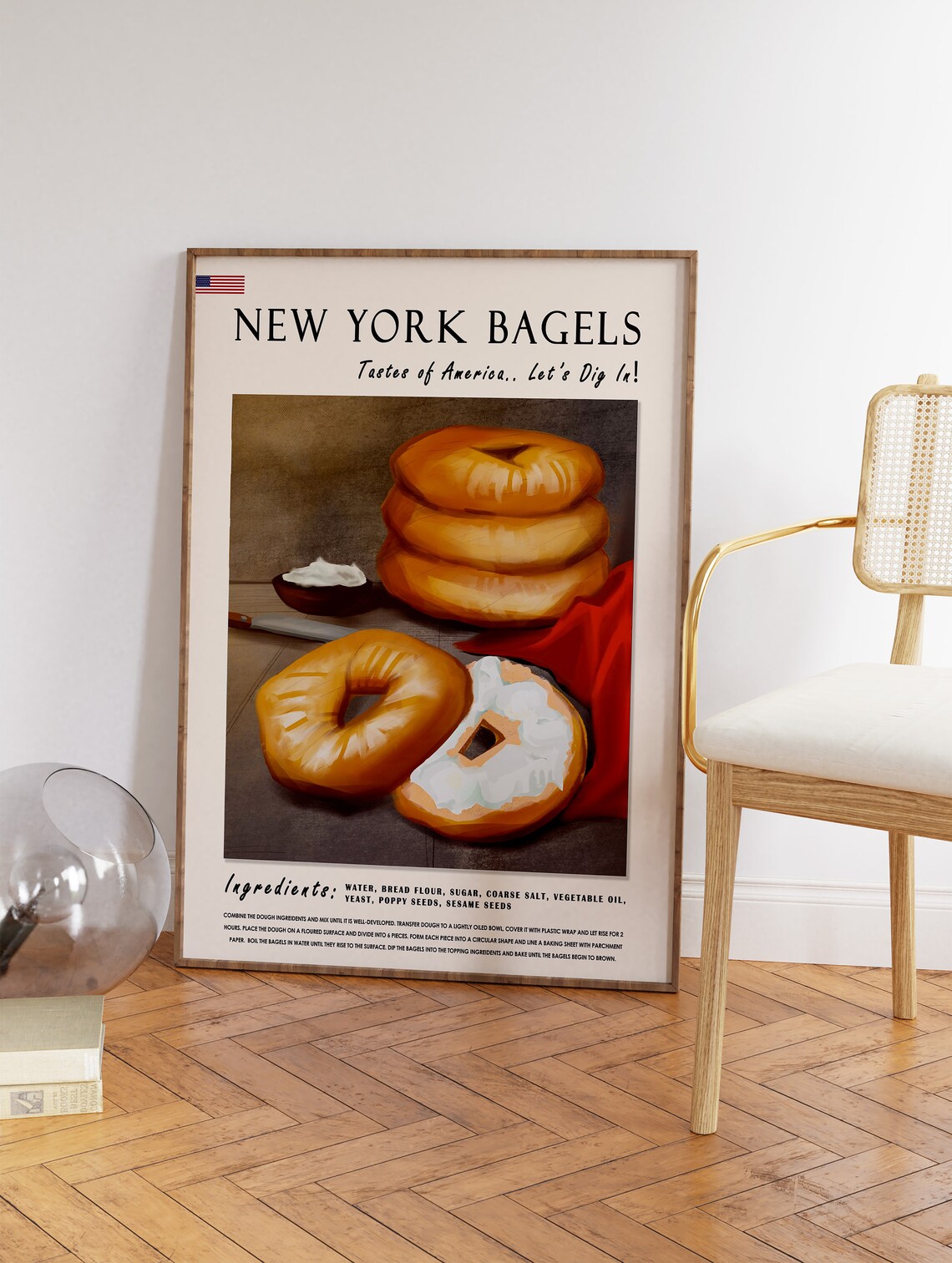New York Bagels Vintage Food Poster Print - Image 3