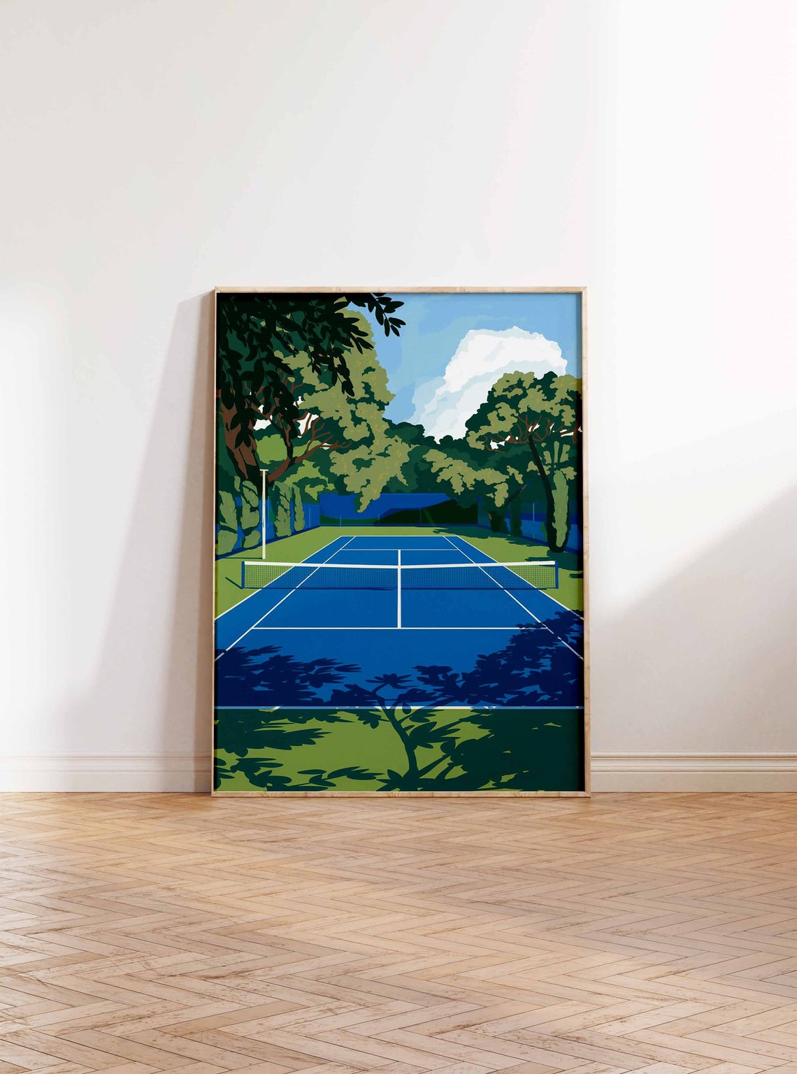 Tennis Poster Tennis Court Art Sports Wall Art Tennis Gift Botanical Print Floral Art Tennis Decor Sport Poster Wall Art Poster - Image 3